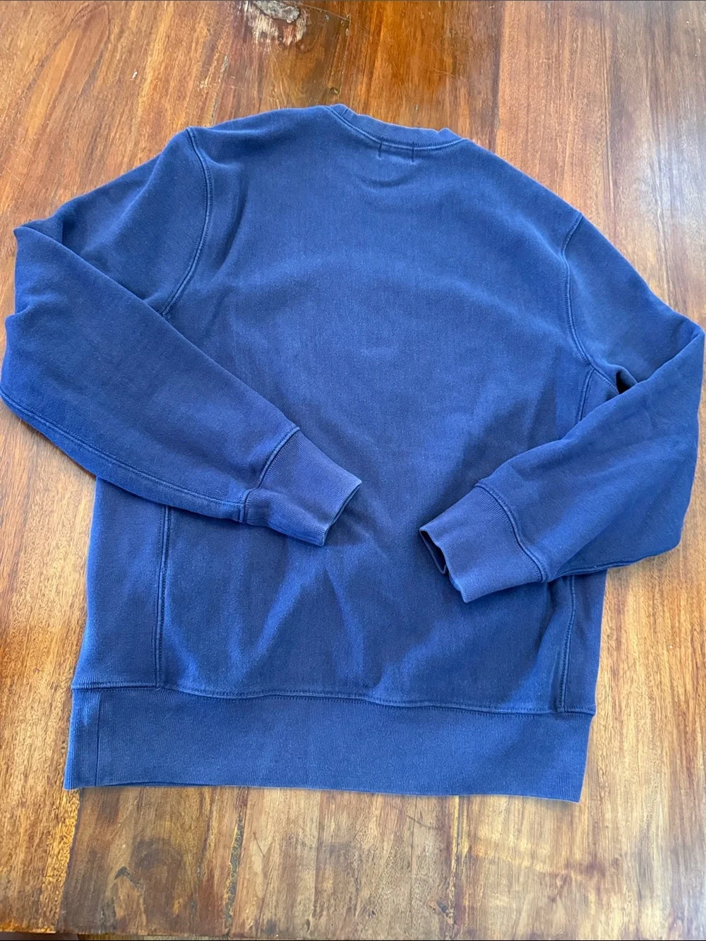 J. Crew Navy Crewneck Sweatshirt with Embroidered Oarsman Dog - Size Small